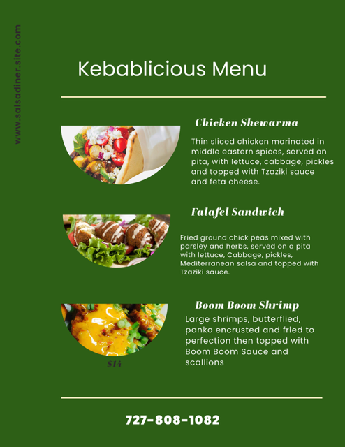 Menul For Kebablicious Kebablicious Food Truck Menu