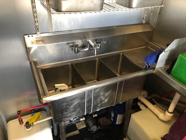 Three Comp Sink Food Truck