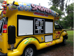 Snowie Shaved Ice Truck For Sale Serving Side of Shaved Ice Truck For Sale