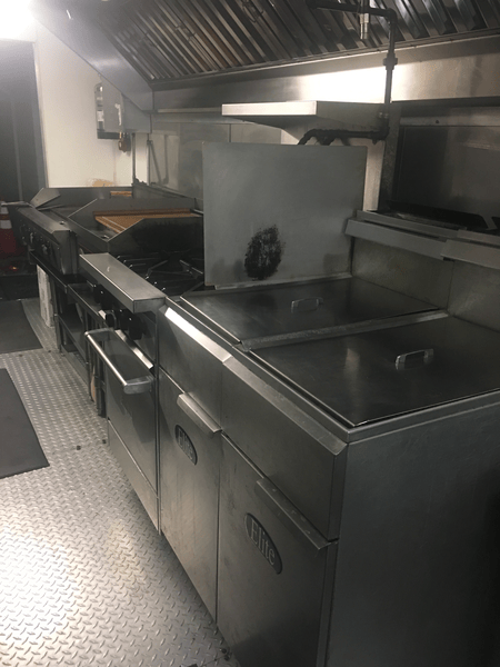 Fryers and Stovetop in Food Trailer Tampa Florida Fryers and Stovetop in Food Trailer