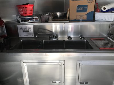 Hand Washing Sink inside Elite Food Trailer Tampa Florida Hand Washing Sink inside Elite Food Trailer