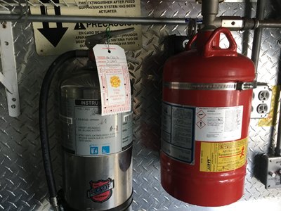 Chevy 1977 Food Truck for Sale Tampa, Florida Fire Extinguishers in Food Truck