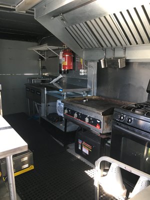 Chevy 1977 Food Truck for Sale Tampa, Florida View from Window of Interior