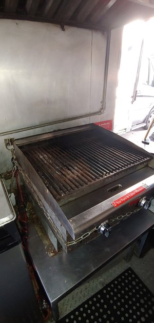 Grill on Food Trailer