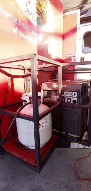 Propane and Generator on Food Trailer in Florida Propane and Generator