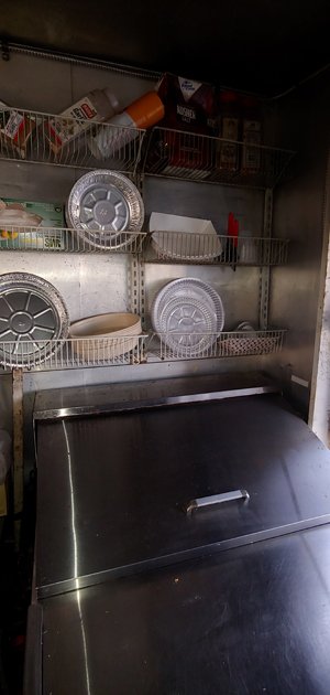 Shelving in Food Trailer for Sale Shelving in Food Trailer for Sale