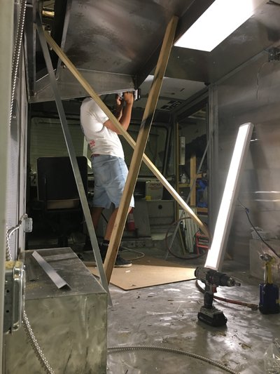 Food Truck Fabrication in Tampa Bay Full Build Out In Progress - Food Truck Fabrication