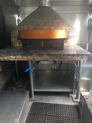 Brick Oven of Pizza Truck in Tampa FL Inside of Pizza Truck for Sale