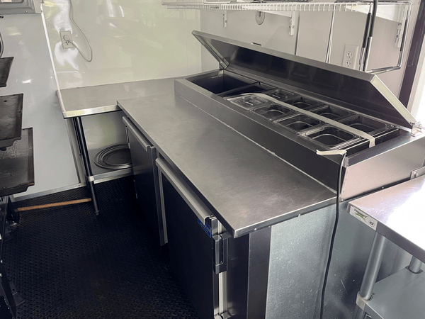 Pizza Prep in Used Pizza Trailer For Sale Pizza Prep table