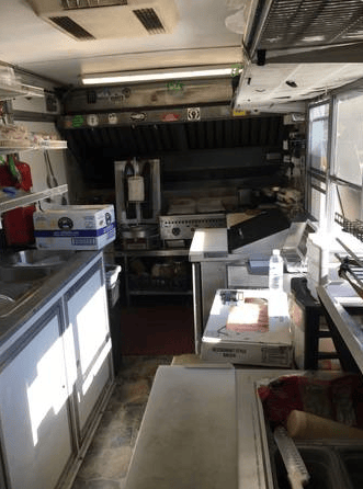 Burger Food Trailer for Sale in Florida Interior View of Food Trailer