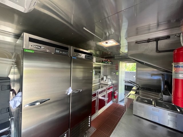 Kitchen of SDG Food Trailer For Sale SDG BBQ Trailer Interior