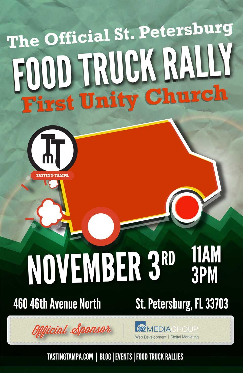 St. Petersburg Food Truck Rally! November 3rd 11am to 3pm St. Petersburg Food Truck Rally