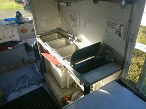 Three Compartment Sink on Food Truck for Sale in Tampa Three Compartment Sink on Food Truck
