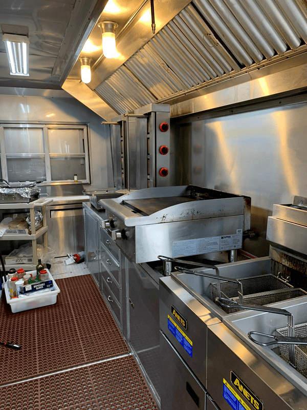 Kitchen of food truck for sale